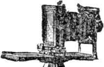 Cropped image of a tripod camera.