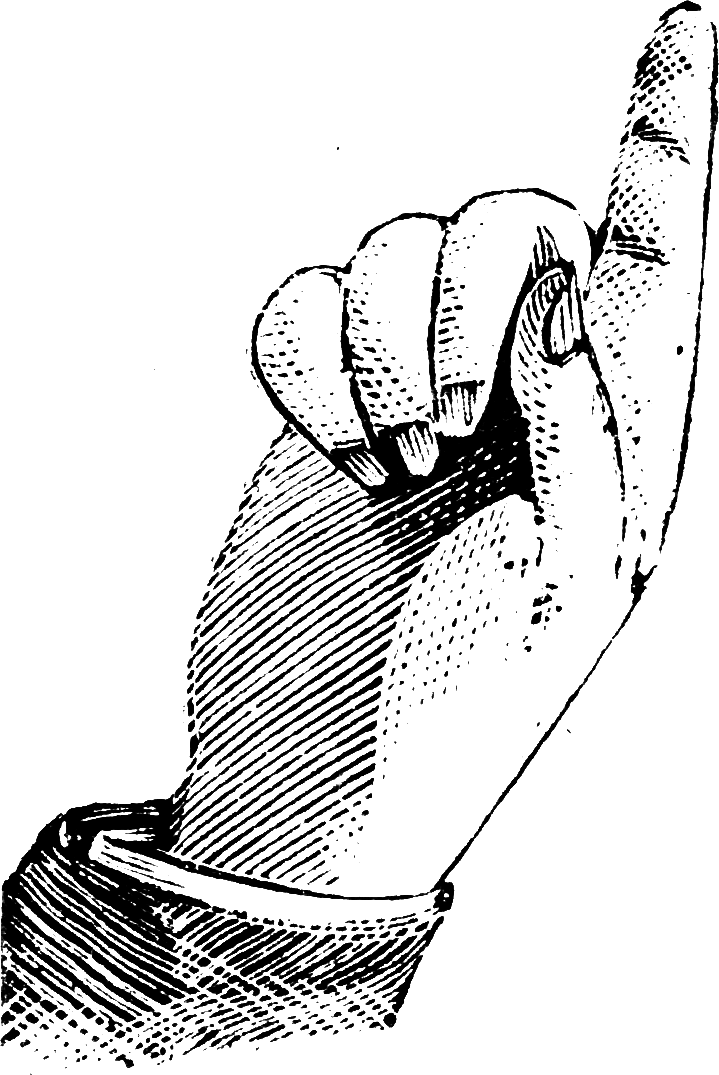 Image of a pointed finger.