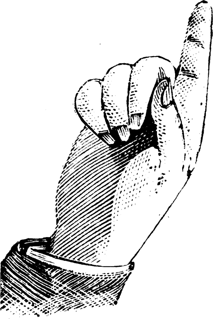 Image of a pointed finger.