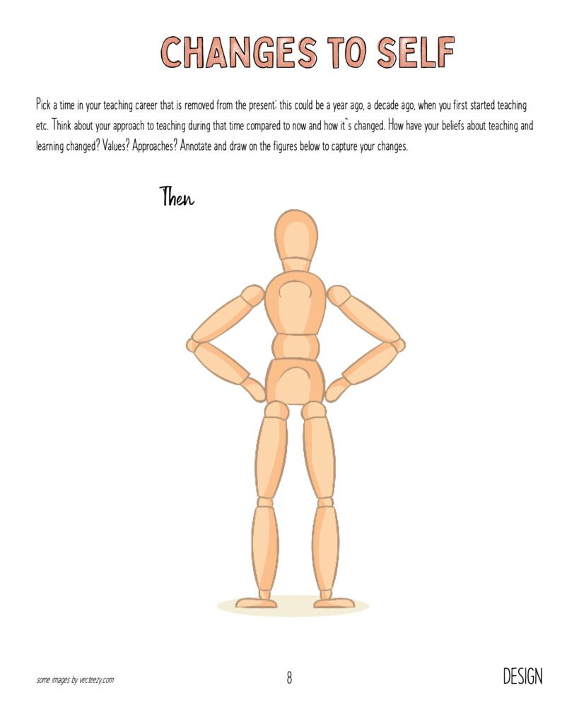 Image of a blank worksheet titled Changes to Self.