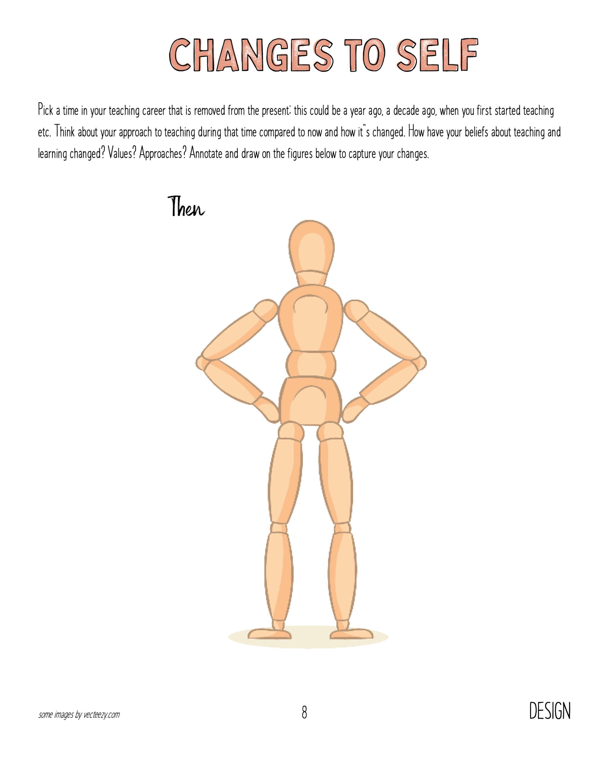 Image of a blank worksheet titled Changes to Self.