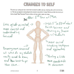 Photo of a completed worksheet titled Changes to Self.