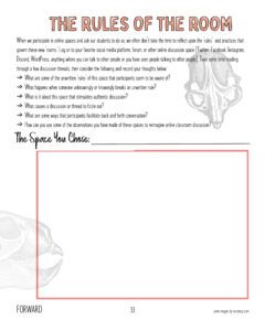 Image of a blank worksheet titled The Rules of the Room.