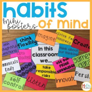 A poster for habits of the mind.