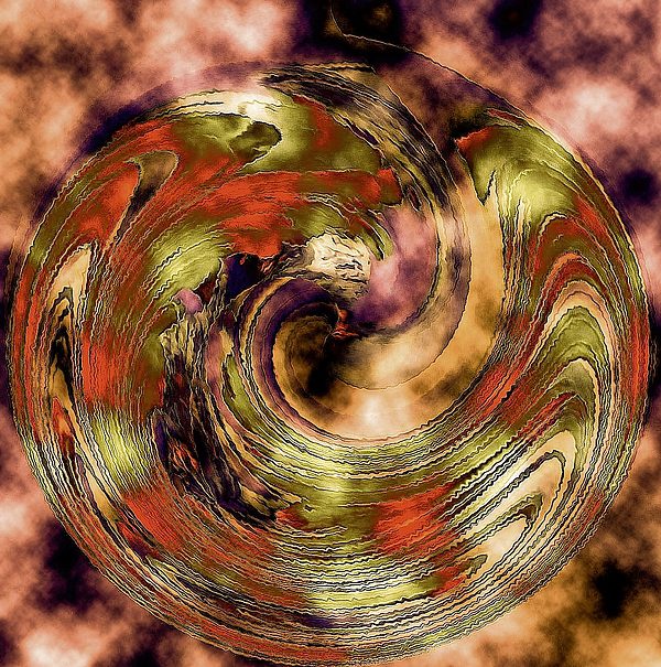 An art piece by Elizabeth Tillar, called Turning and Turning in the Widening Gyre.