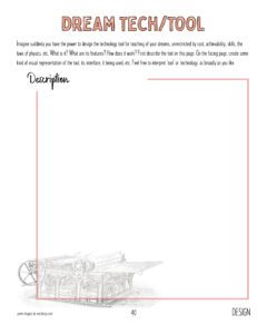 Image of a blank worksheet titled Dream Tech/Tool.