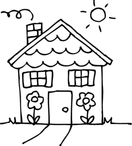 line drawing of home