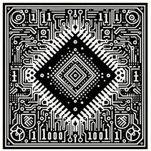 Decorative image of a microchip.