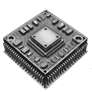 Decorative image of a microchip.