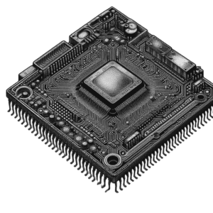 Decorative image of a microchip.