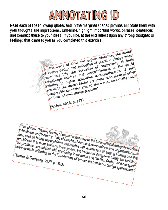 Blank worksheet titled Annotating ID.